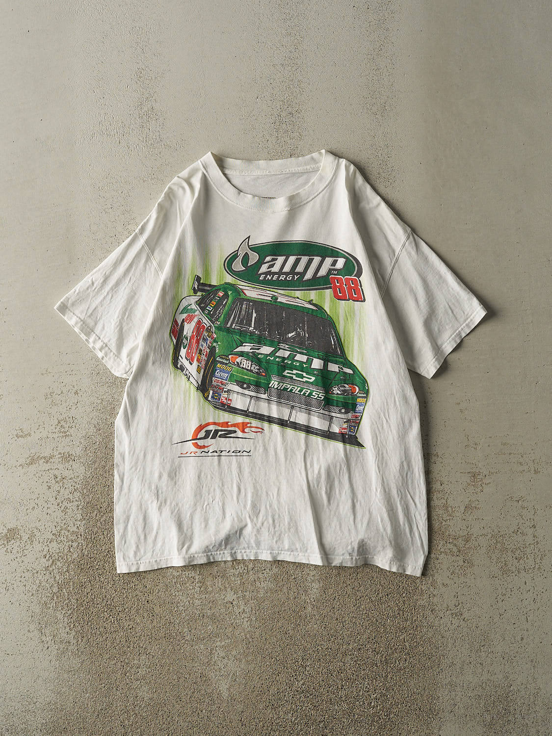 Vintage 08' White Dale Earnhardt Jr Nascar Racing Tee (L/XL)