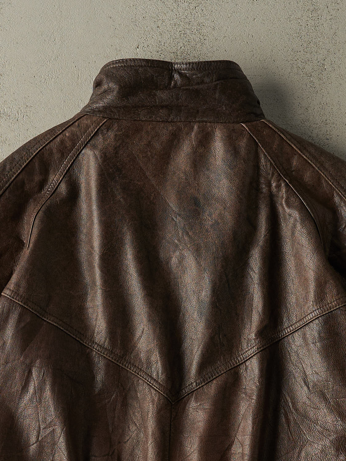 Vintage 90s Brown Adventure Bound Leather Bomber Jacket (XL/XXL)
