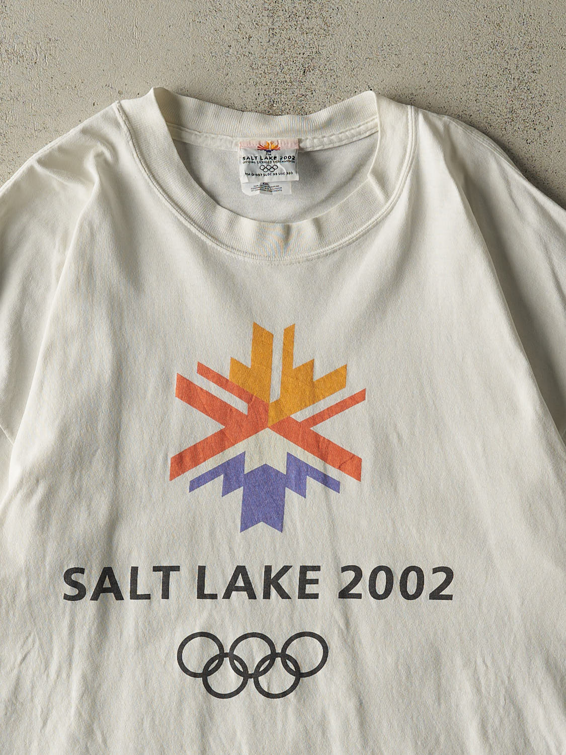 Vintage 02' White Salt Lake City Olympics Tee (XL/XXL)