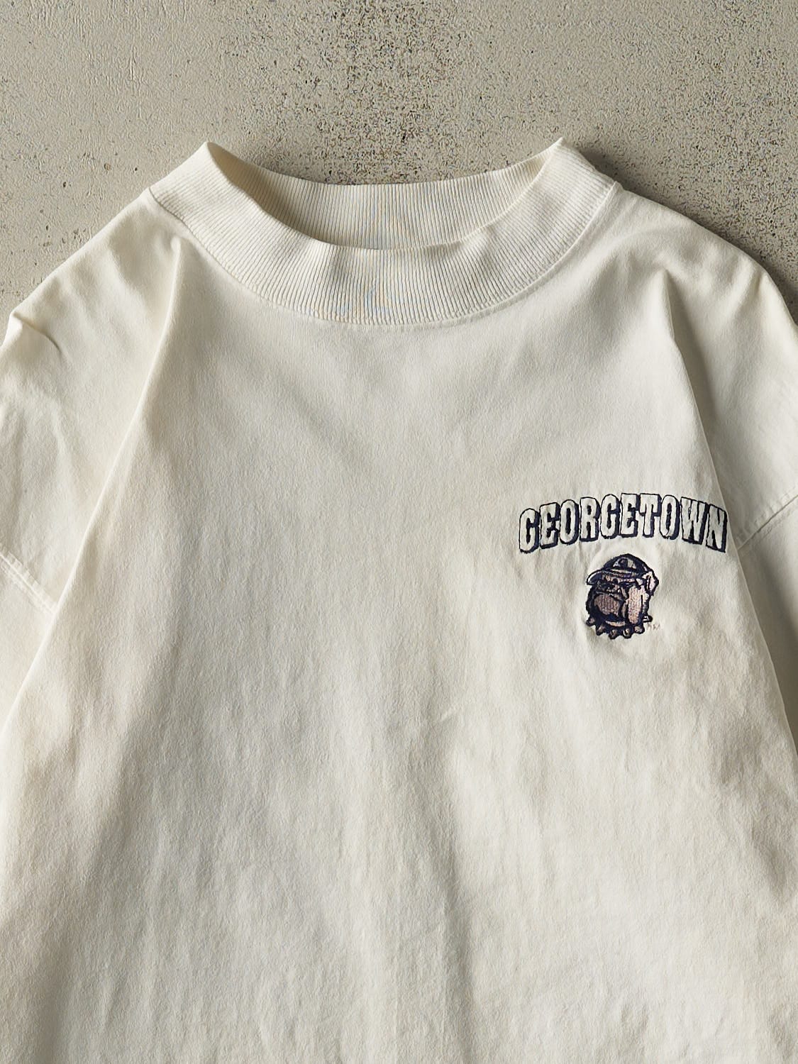 Vintage 90s White Georgetown Hoyas Embroidered Long Sleeve (M/L)