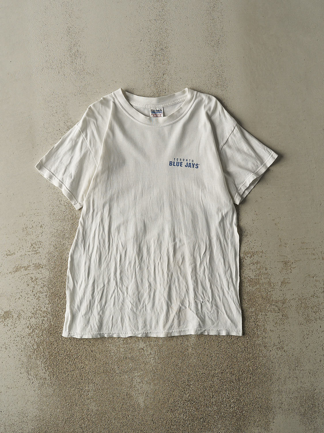 Vintage Y2K White Toronto Blue Jays Tee (S/M)