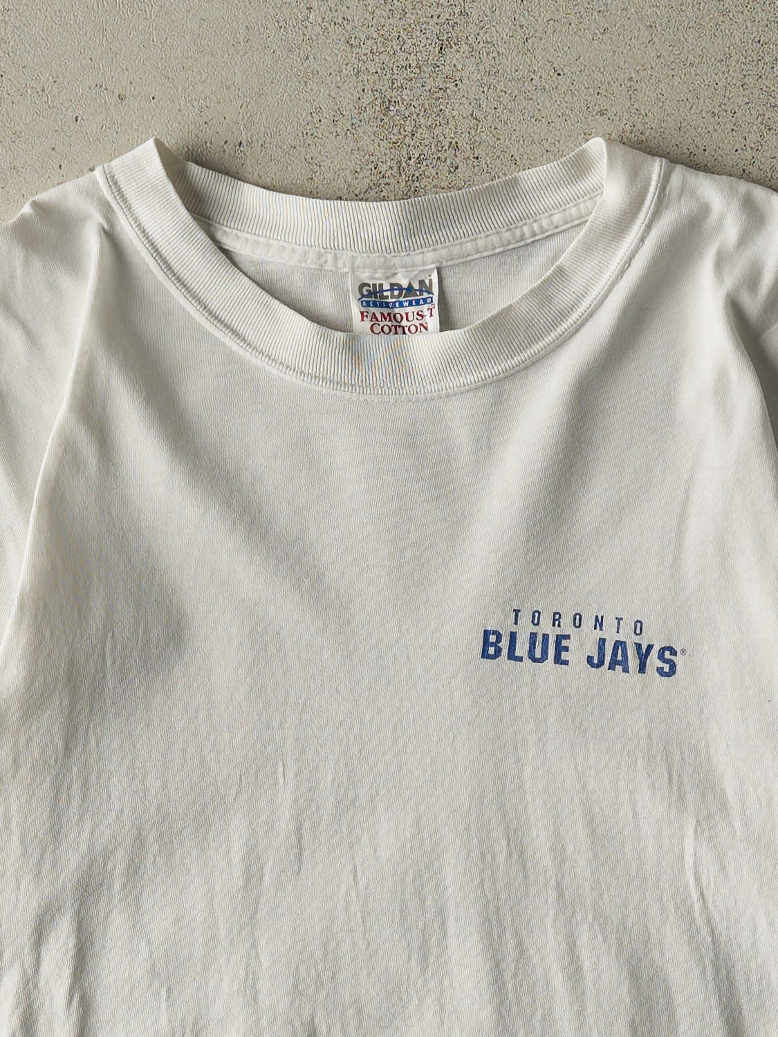 Vintage Y2K White Toronto Blue Jays Tee (S/M)