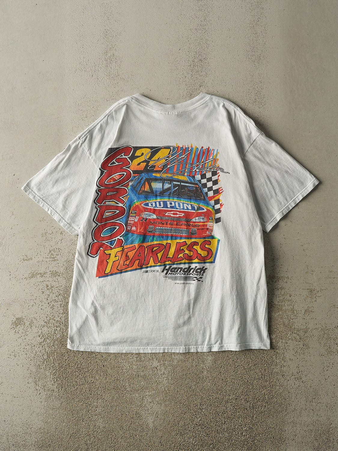 Vintage 98' White Jeff Gordon Nascar Racing Tee (L/XL)