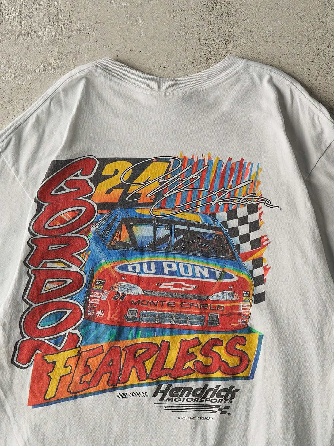 Vintage 98' White Jeff Gordon Nascar Racing Tee (L/XL)