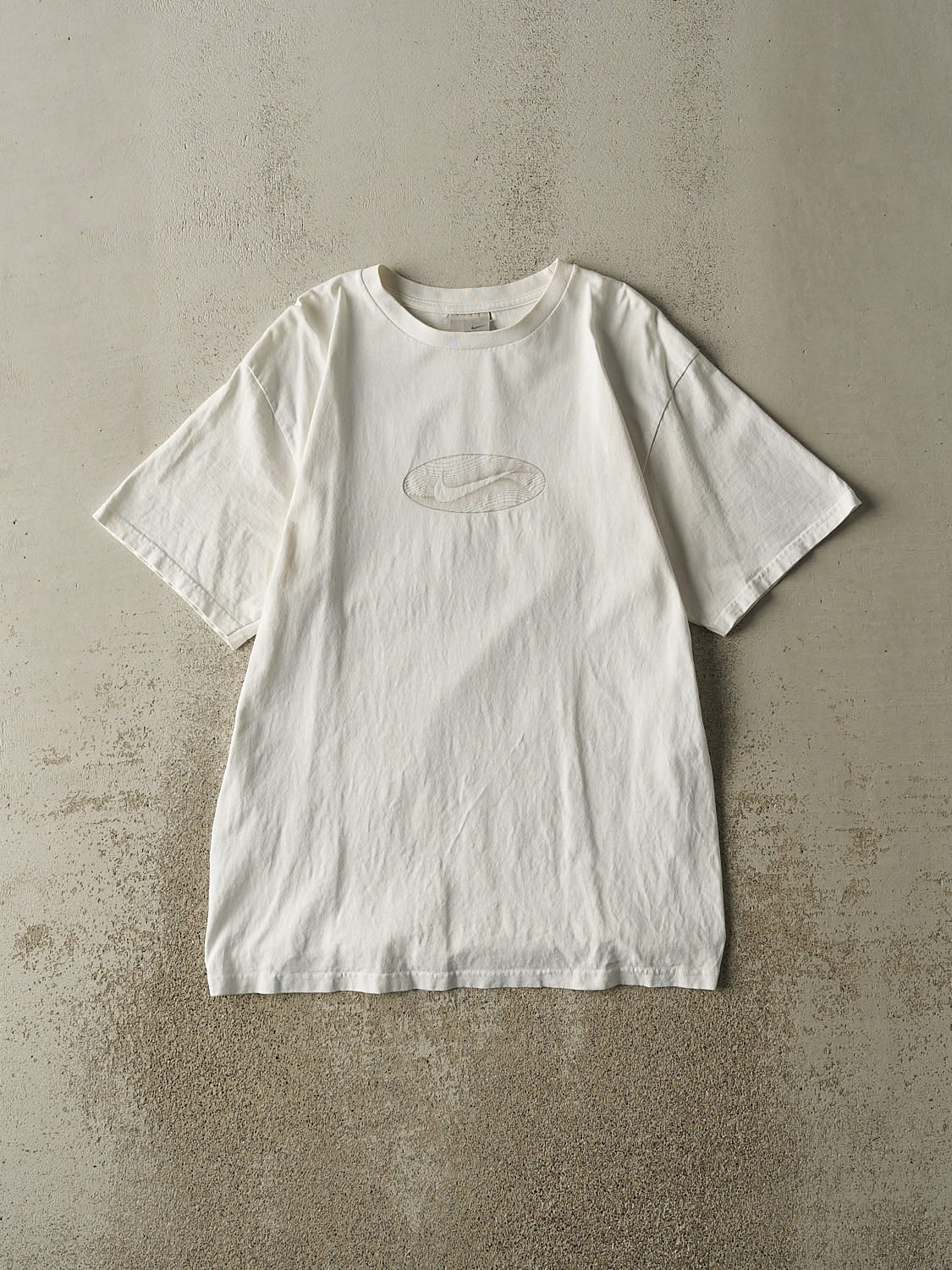 Vintage Y2K White Nike Swoosh Tee (M/L)