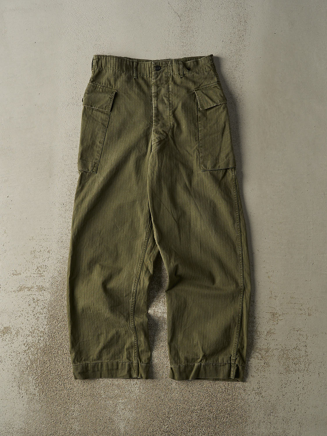 Vintage 80s Green Military Cargo Pants (31x29.5)