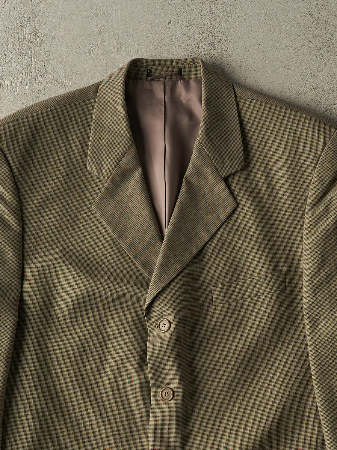 Vintage 90s Beige Cotton Blazer (L/XL)