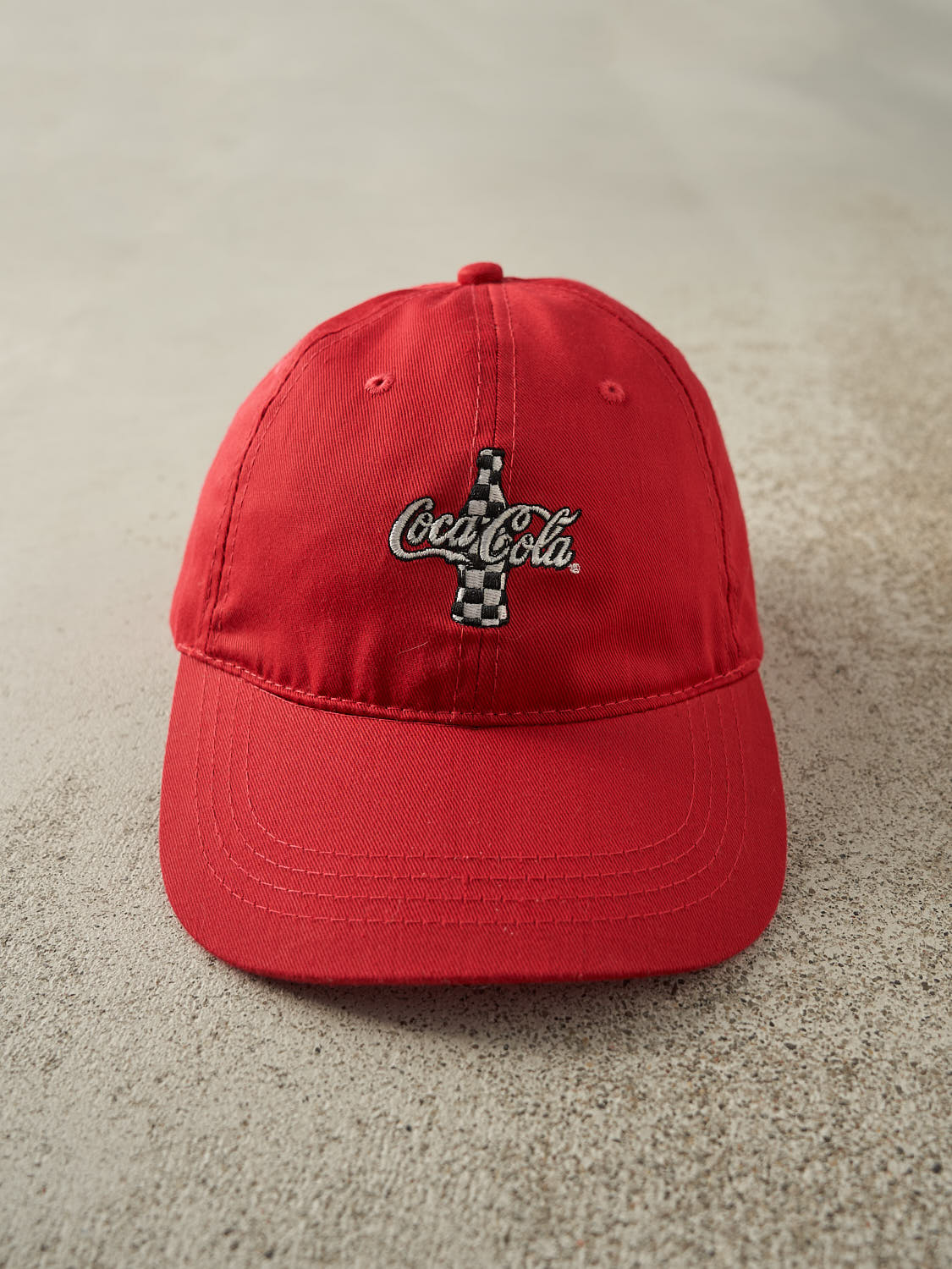 Vintage Y2K Red Coca Cola Embroidered Velcro Hat (O/S)