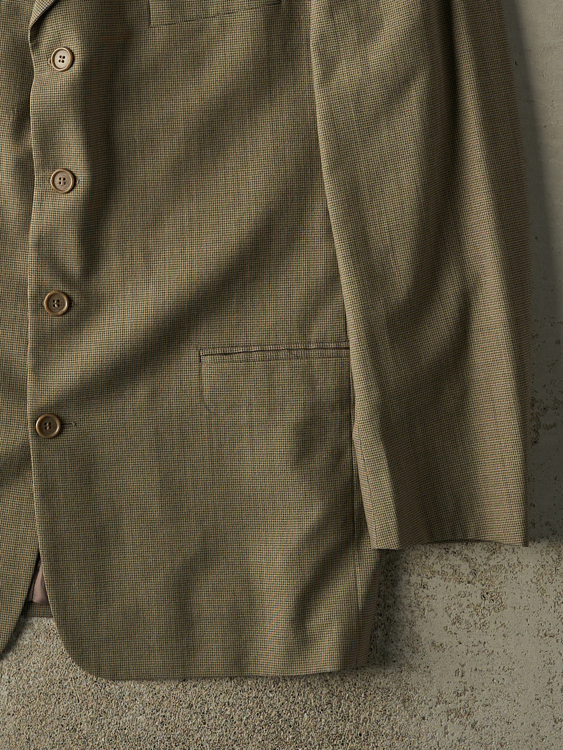 Vintage 90s Beige Cotton Blazer (L/XL)