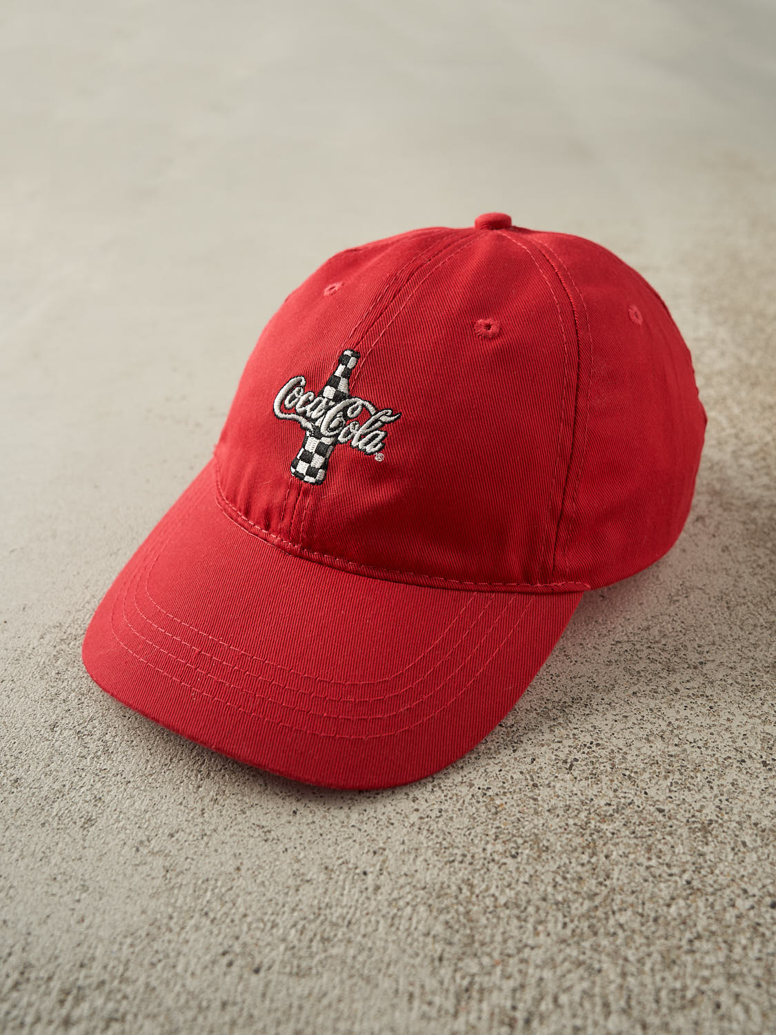 Vintage Y2K Red Coca Cola Embroidered Velcro Hat (O/S)