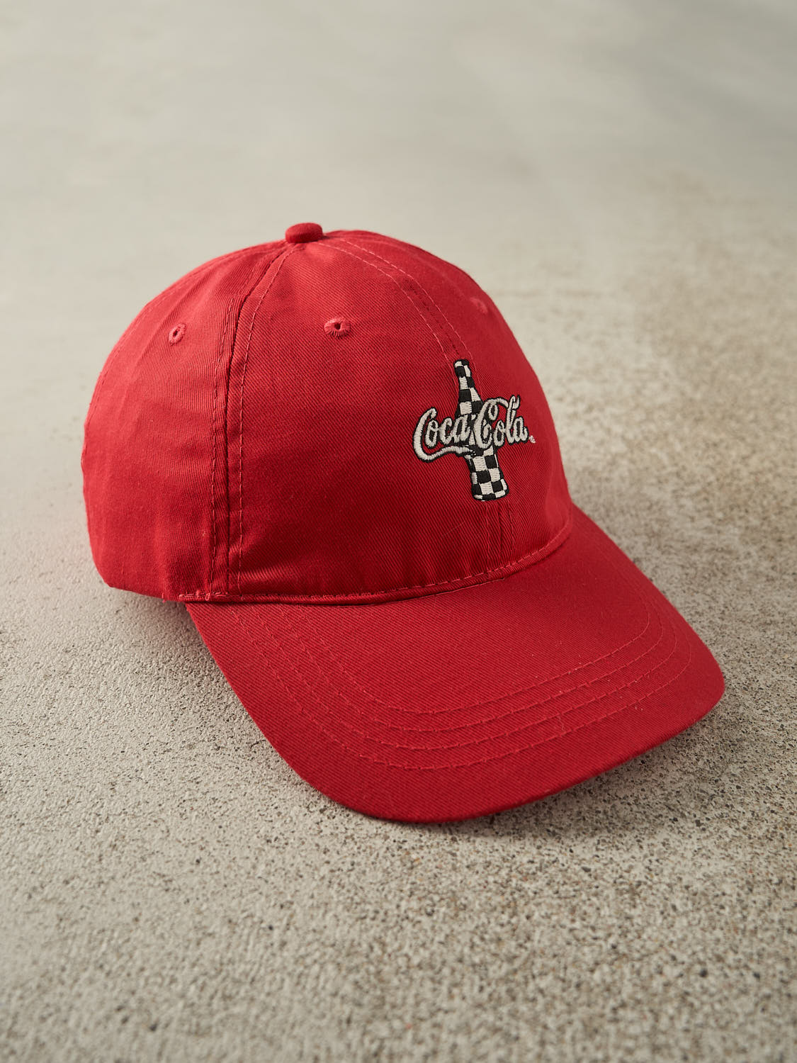Vintage Y2K Red Coca Cola Embroidered Velcro Hat (O/S)
