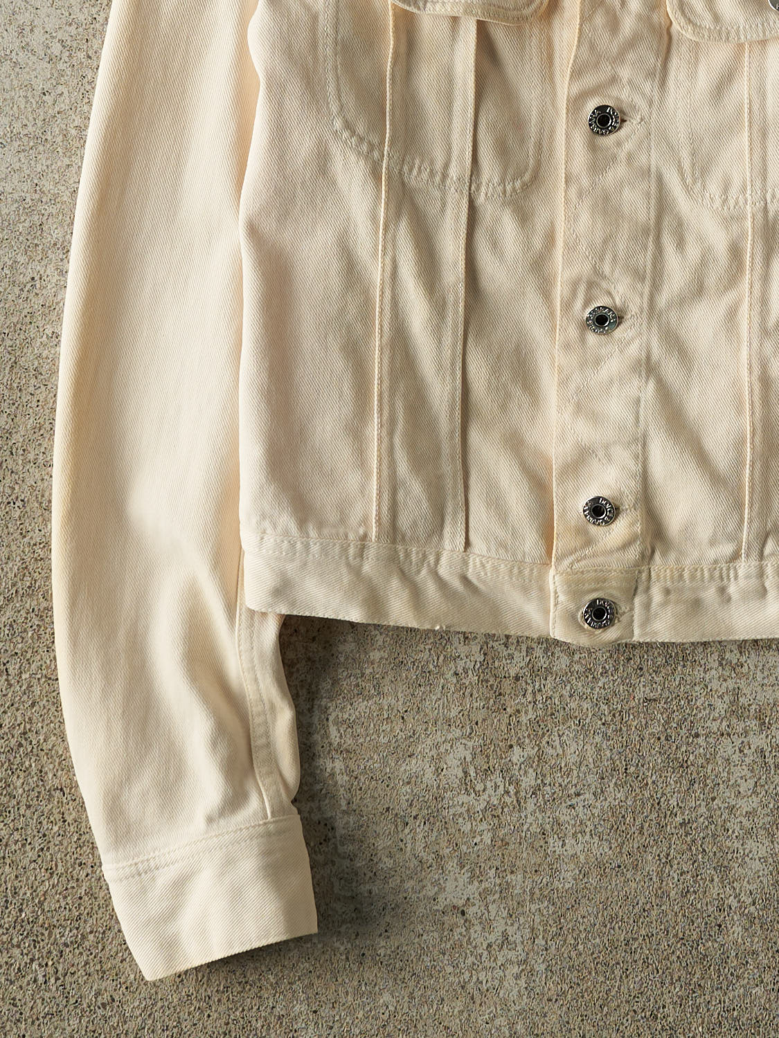Vintage Y2K Beige Dolce & Gabbana Denim Jacket (XXS/XS)