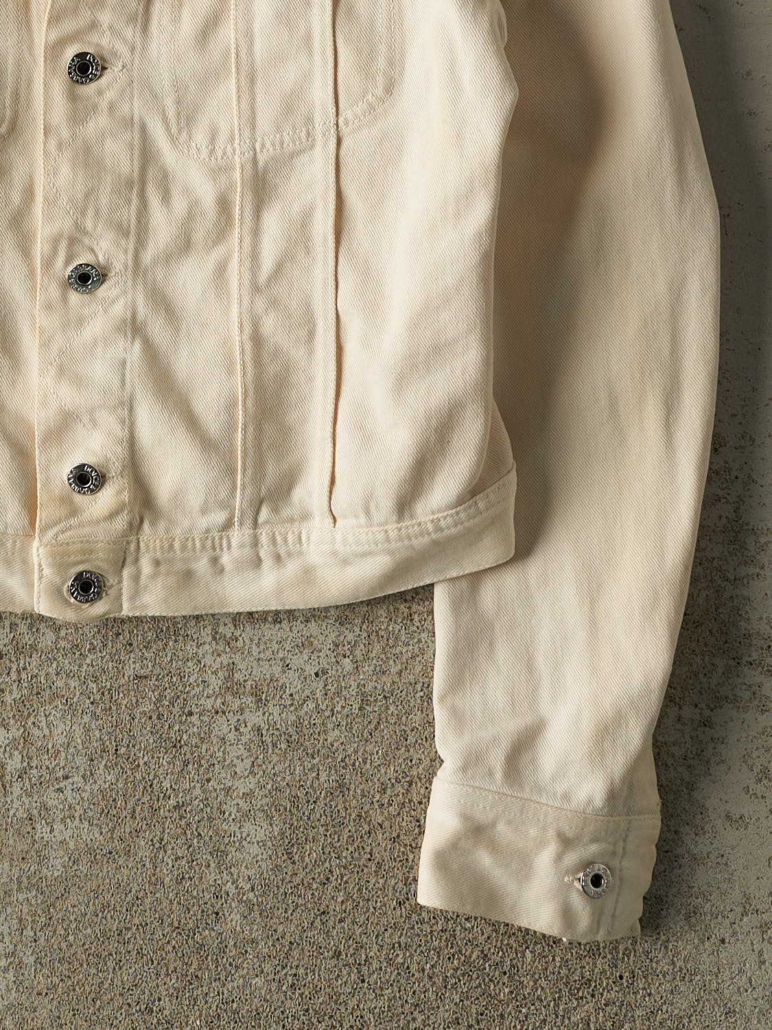 Vintage Y2K Beige Dolce & Gabbana Denim Jacket (XXS/XS)