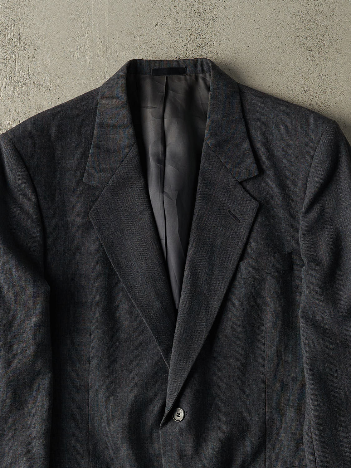 Vintage 80s Charcoal Grey Wool Lightweight Blazer (M/L)