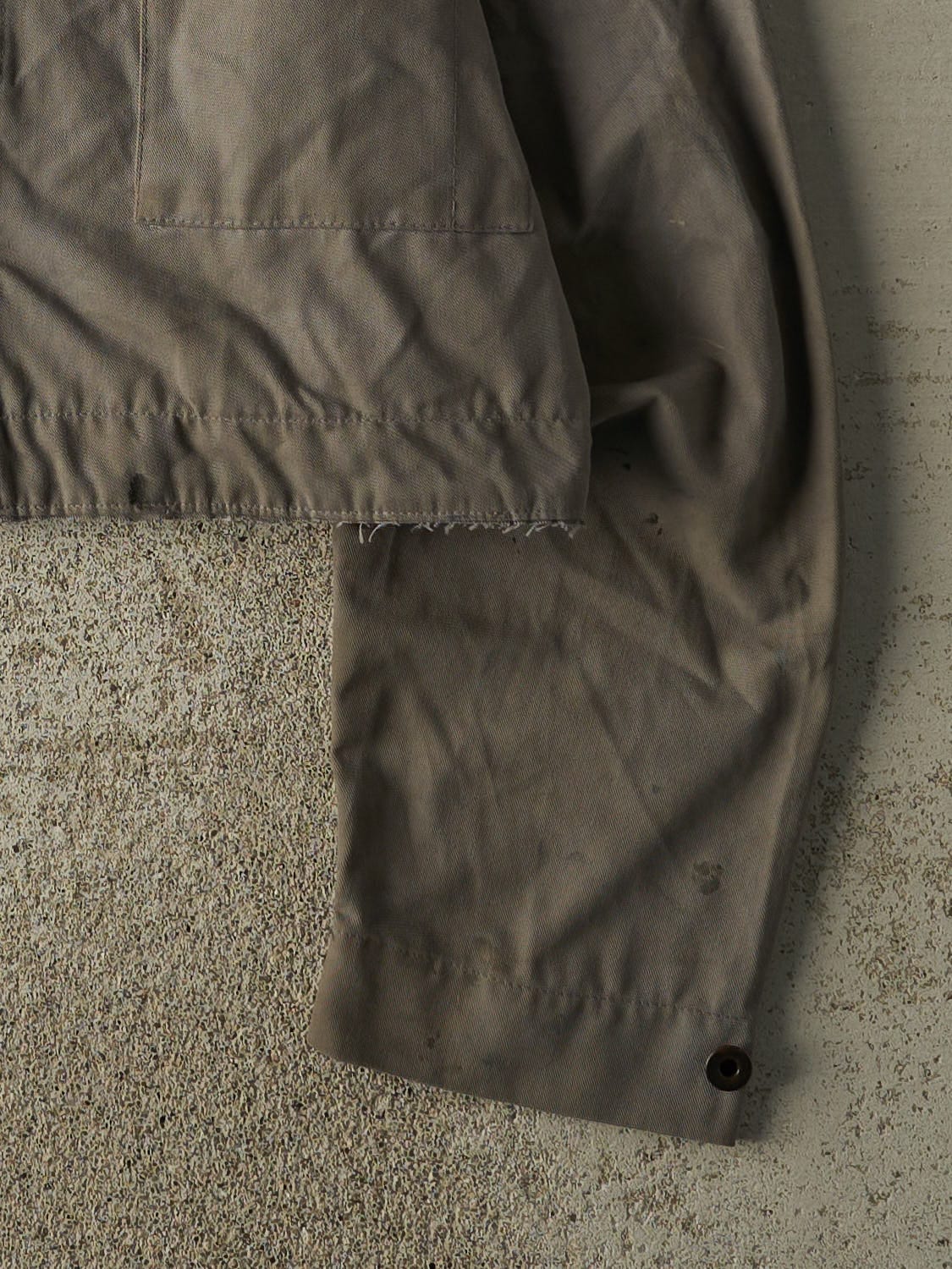 Vintage 80s Grey Cropped Work Jacket (S)