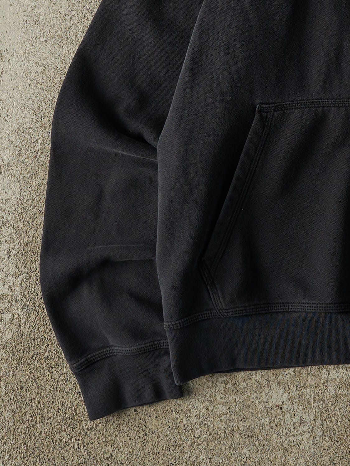 Vintage Y2K Faded Black Nike Embroidered Hoodie (S/M)
