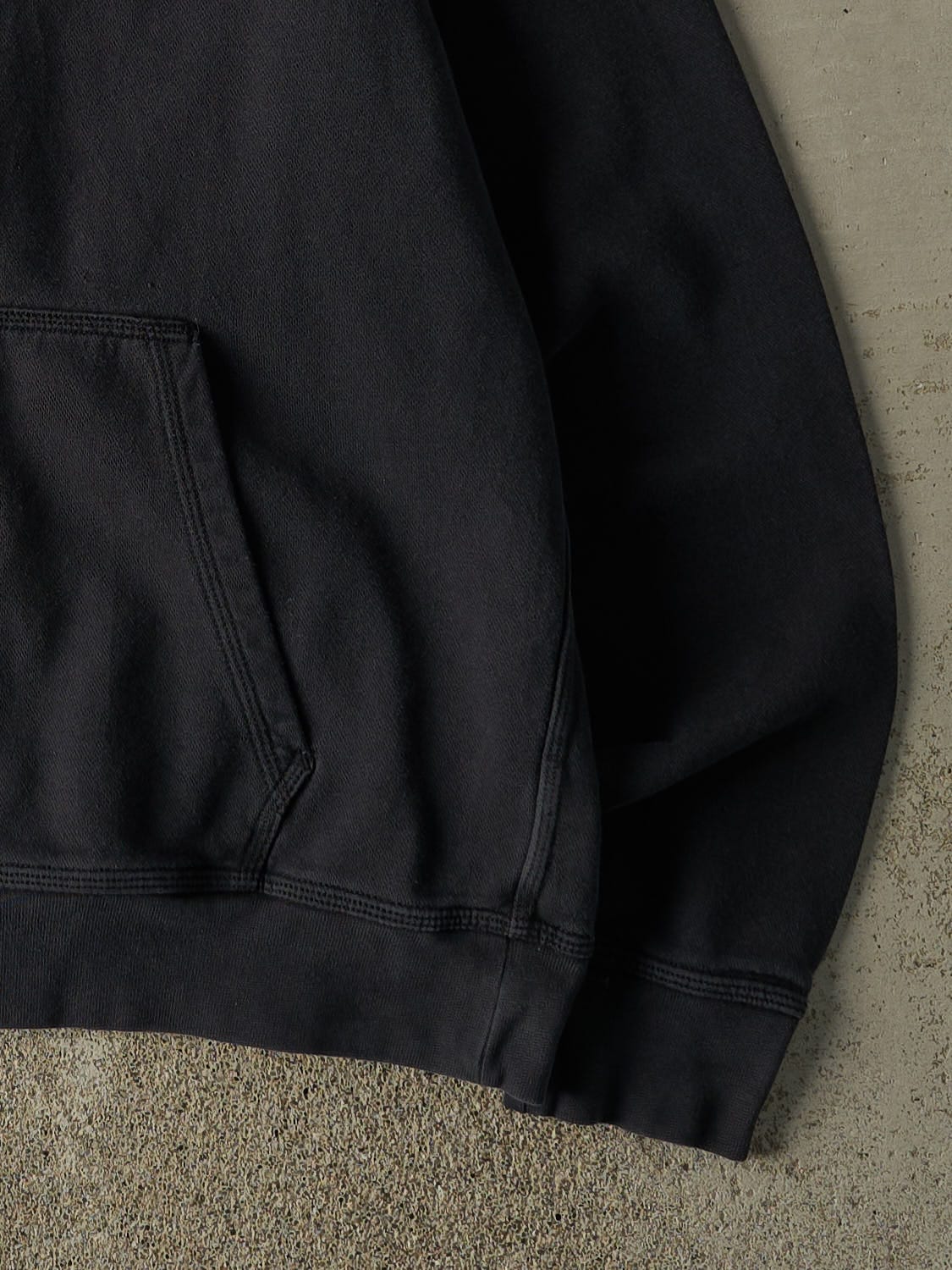 Vintage Y2K Faded Black Nike Embroidered Hoodie (S/M)