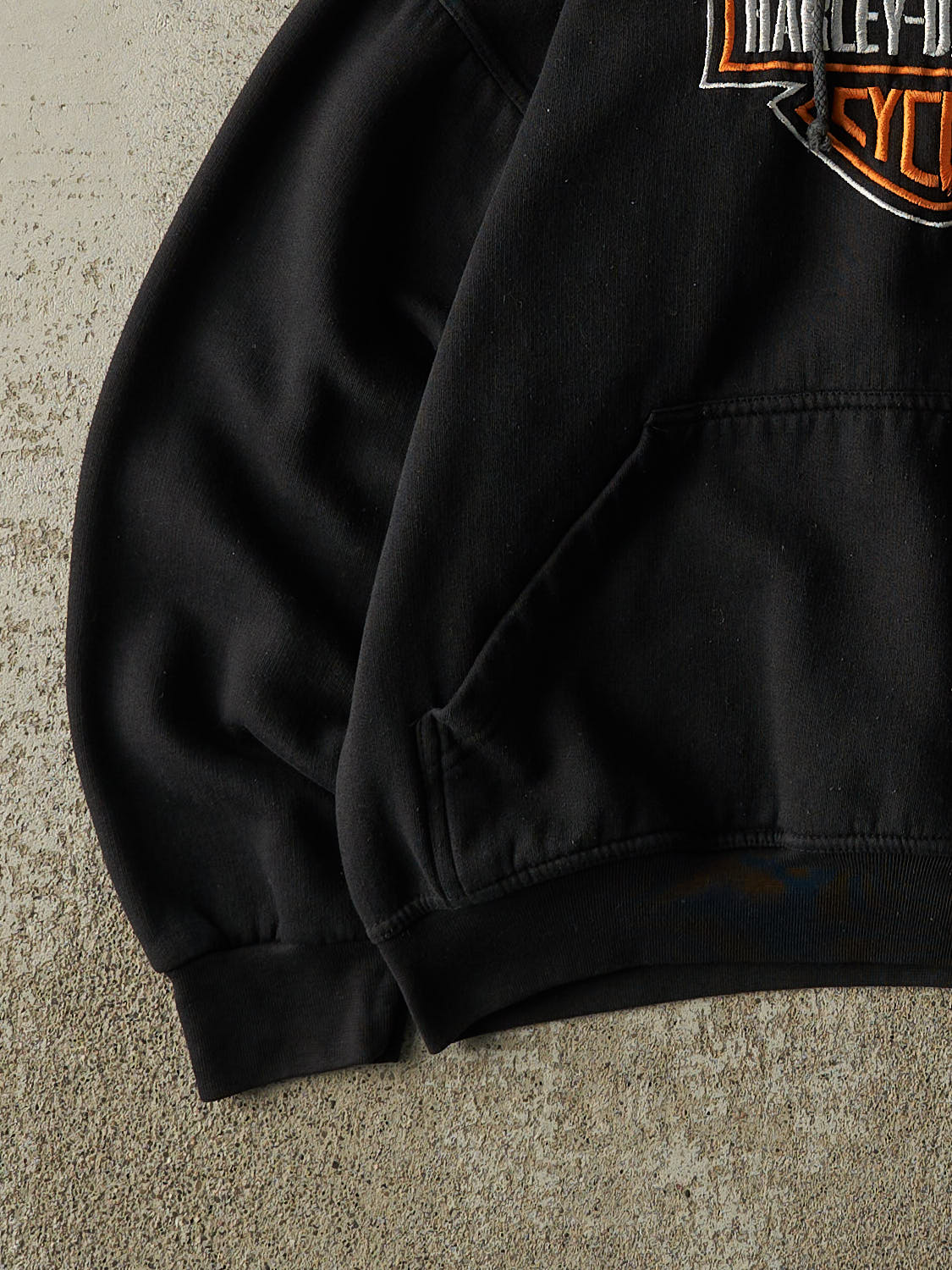 Vintage 90s Black Harley Davidson Embroidered Hoodie (M/L)