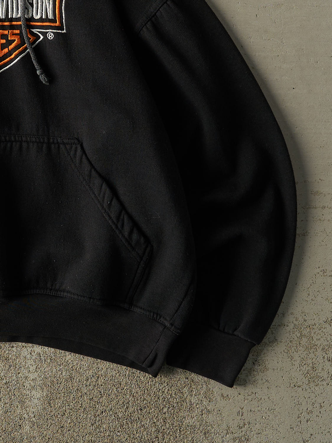 Vintage 90s Black Harley Davidson Embroidered Hoodie (M/L)