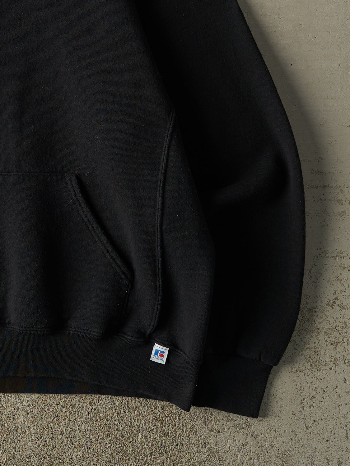Vintage Y2K Black Russell Athletic Blank Hoodie (L)