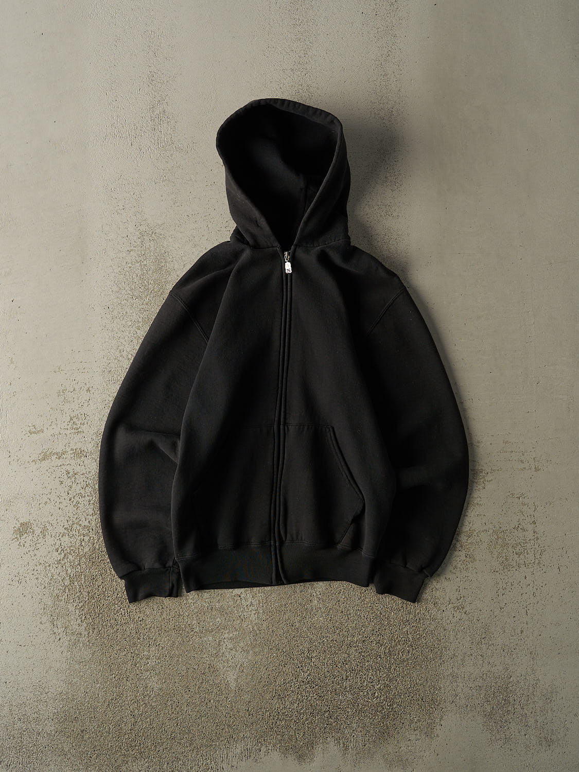 Vintage 90s Black Russell Athletic Zip Up Hoodie (S)