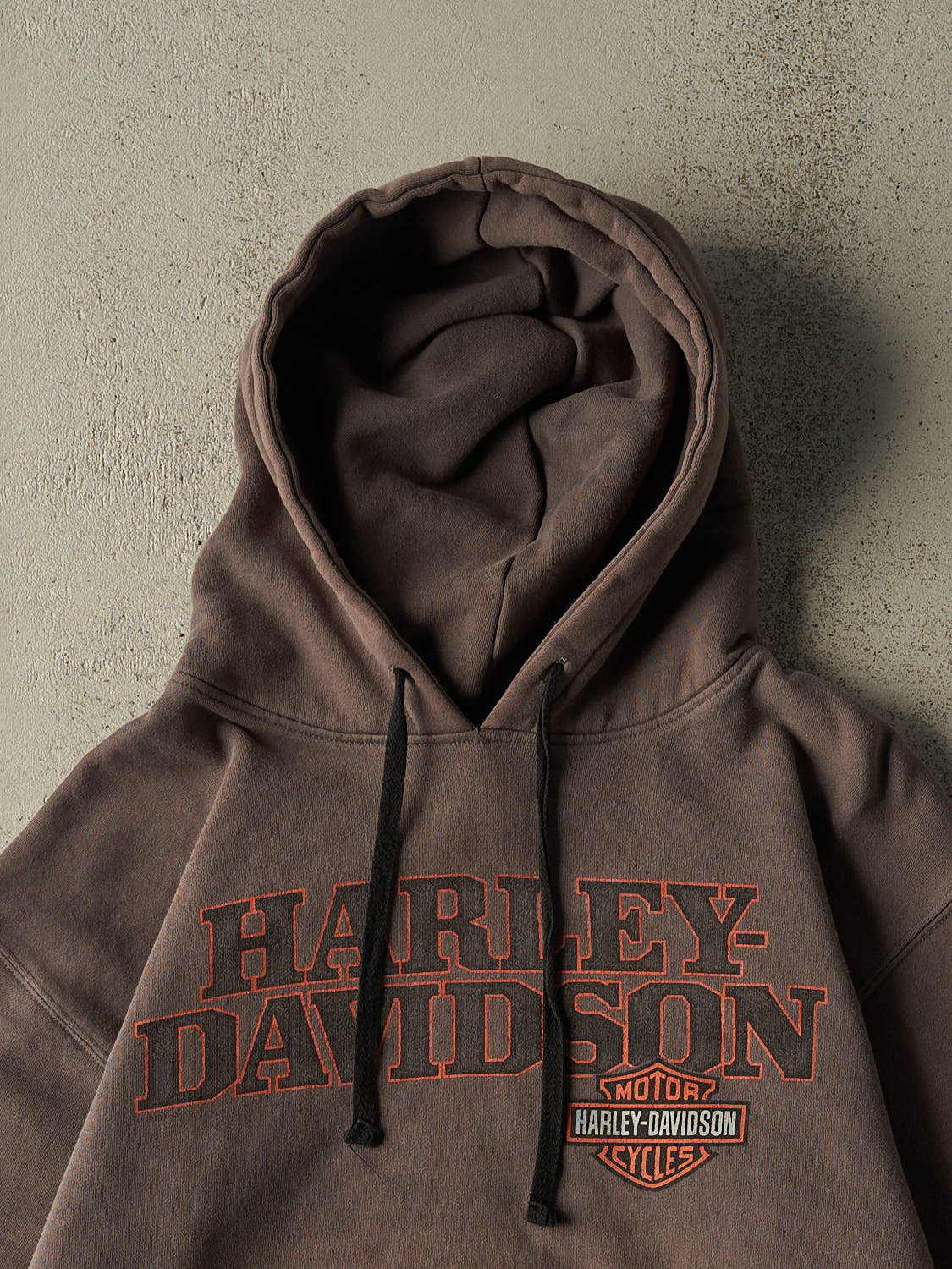 Vintage 12' Faded Charcoal Grey Harley Davidson Fort McMurray Alberta Hoodie (M/L)