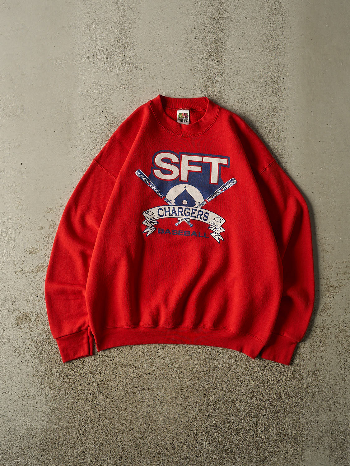 Vintage 90s Red SFT Chargers Baseball Crewneck (L)