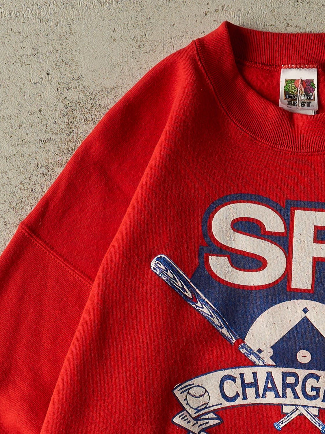 Vintage 90s Red SFT Chargers Baseball Crewneck (L)