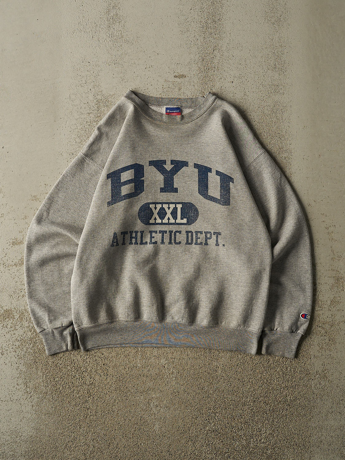 Vintage 90s Grey BYU Champion Crewneck (S/M)