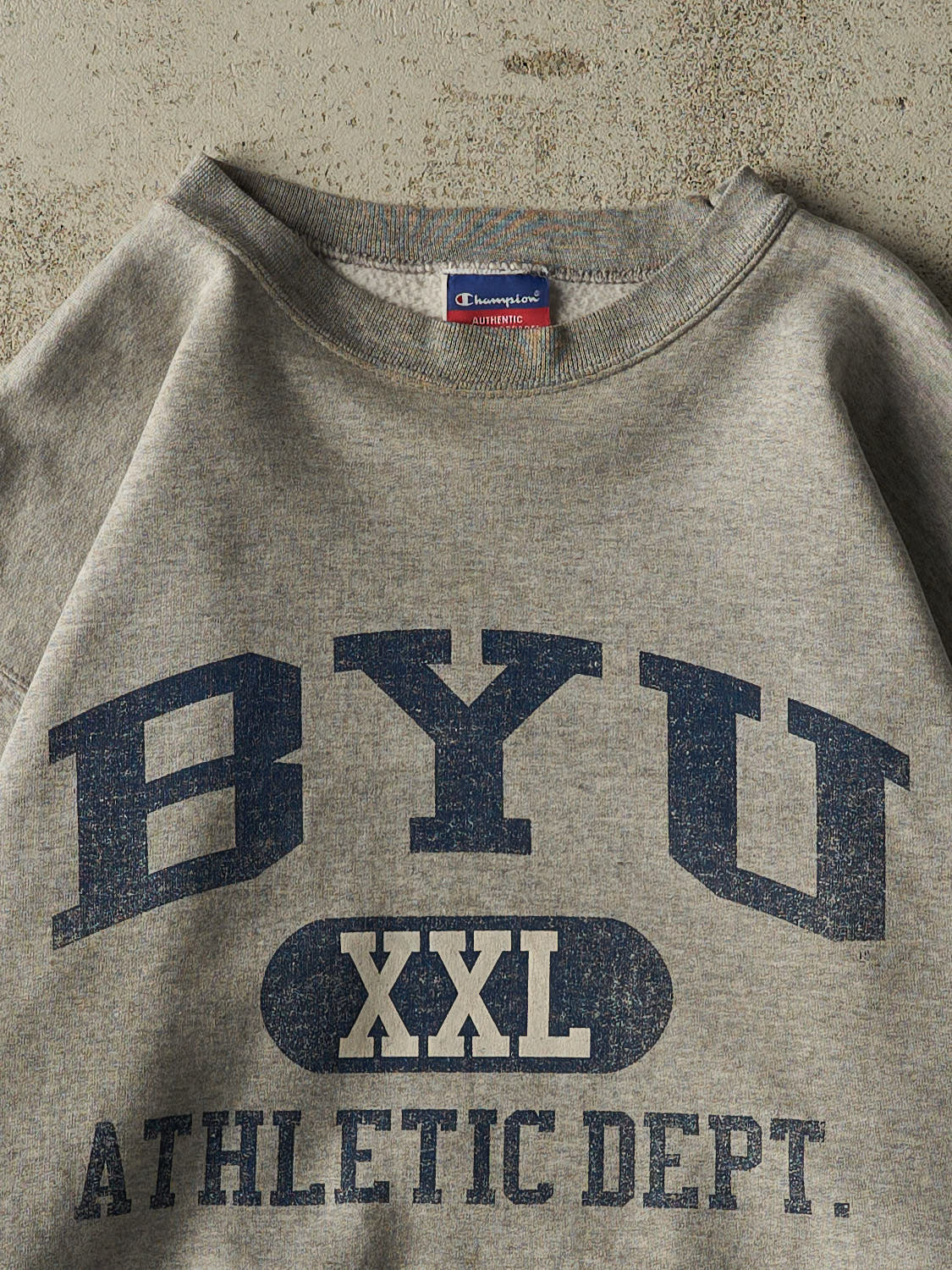 Vintage 90s Grey BYU Champion Crewneck (S/M)