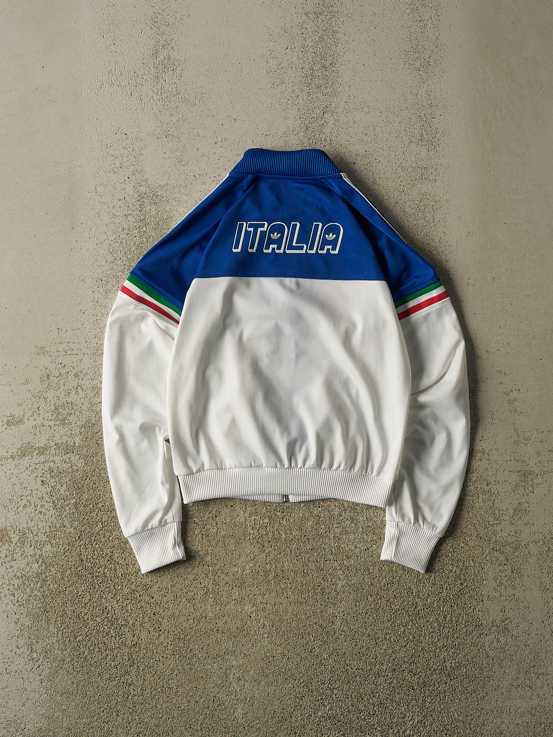 Vintage Y2K White Adidas Italia Zip Up Track Sweater (XXS/XS)
