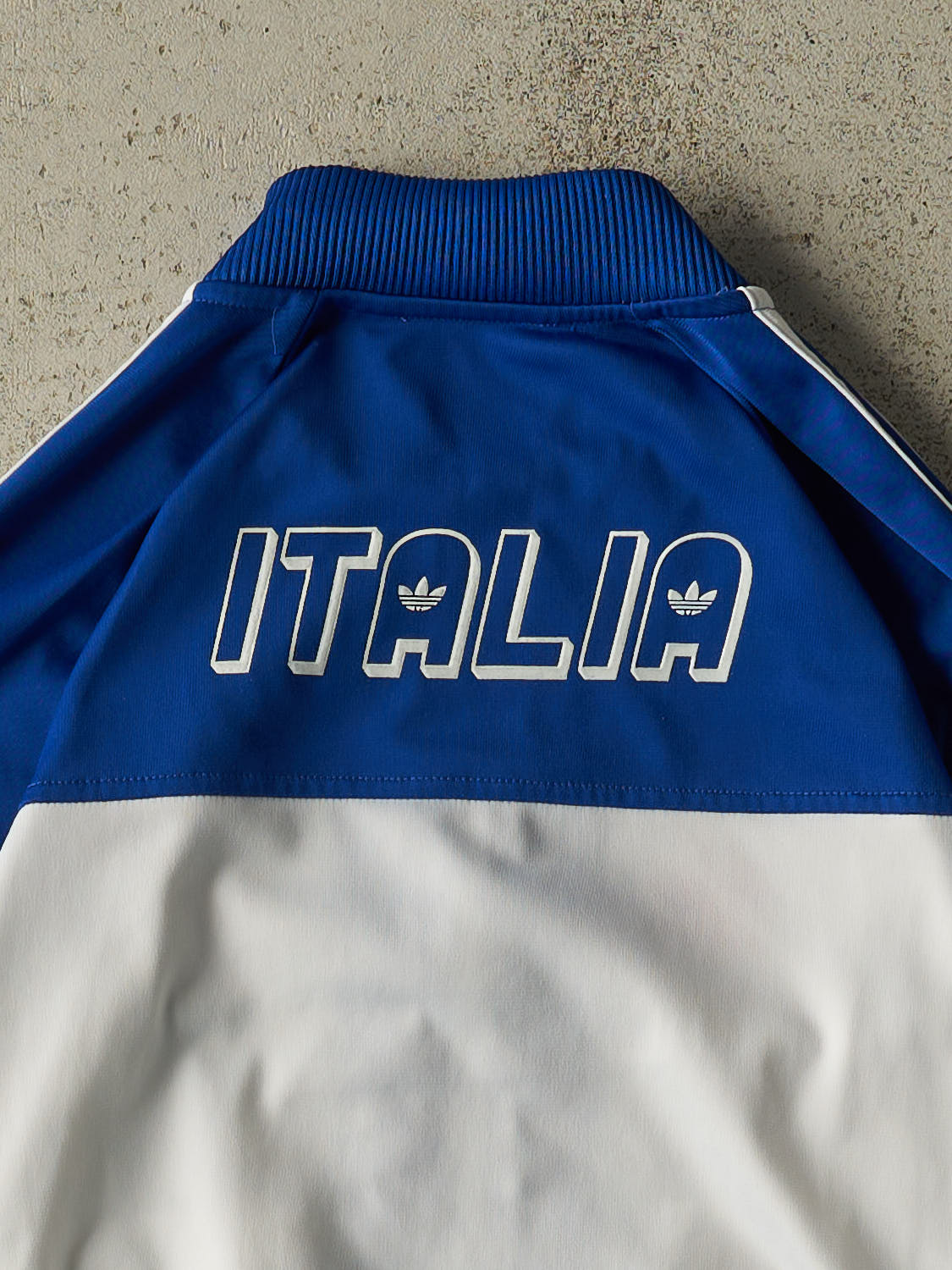Vintage Y2K White Adidas Italia Zip Up Track Sweater (XXS/XS)