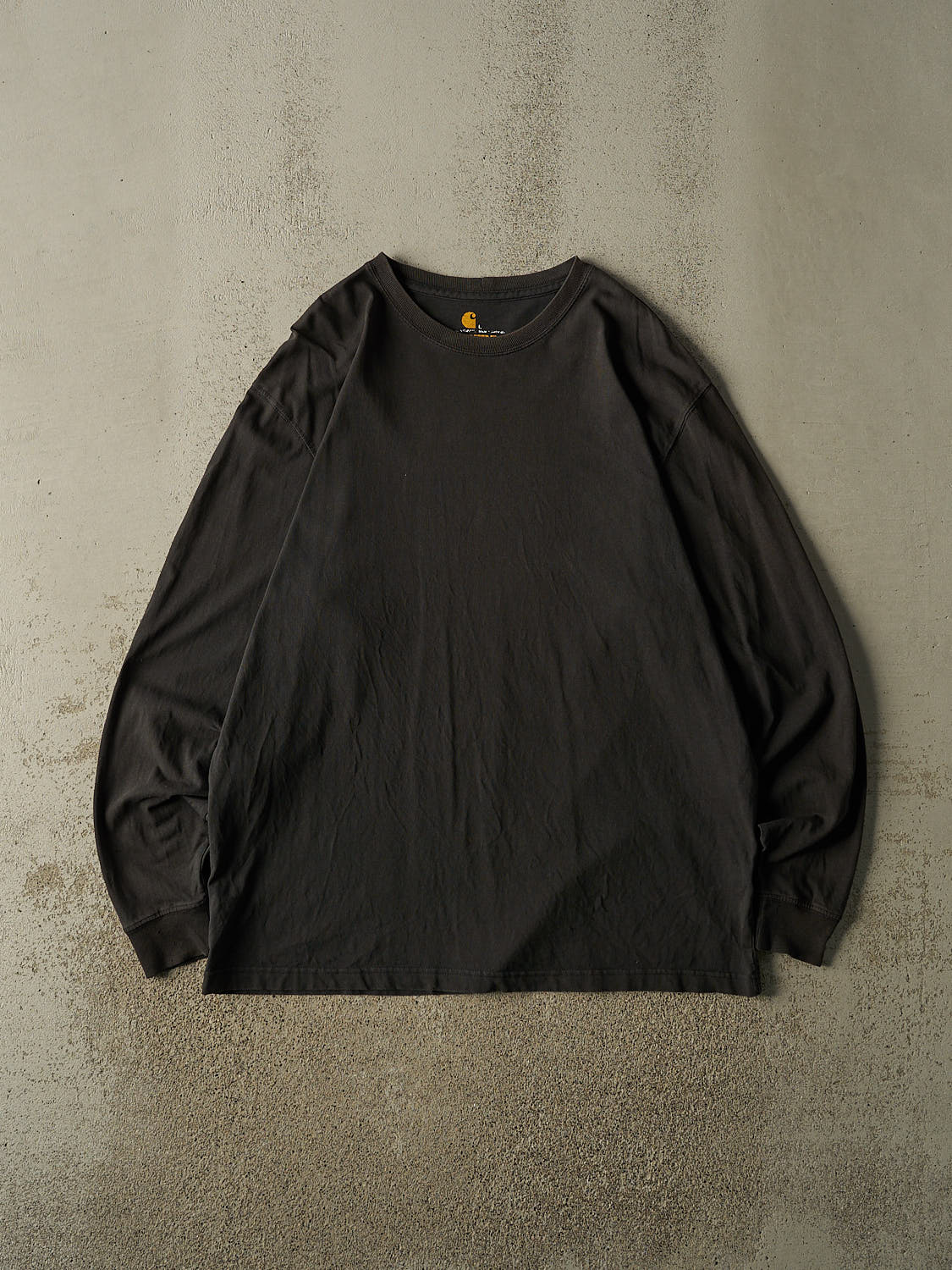 Vintage Y2K Faded Black Carhartt Long Sleeve (XL/XXL)