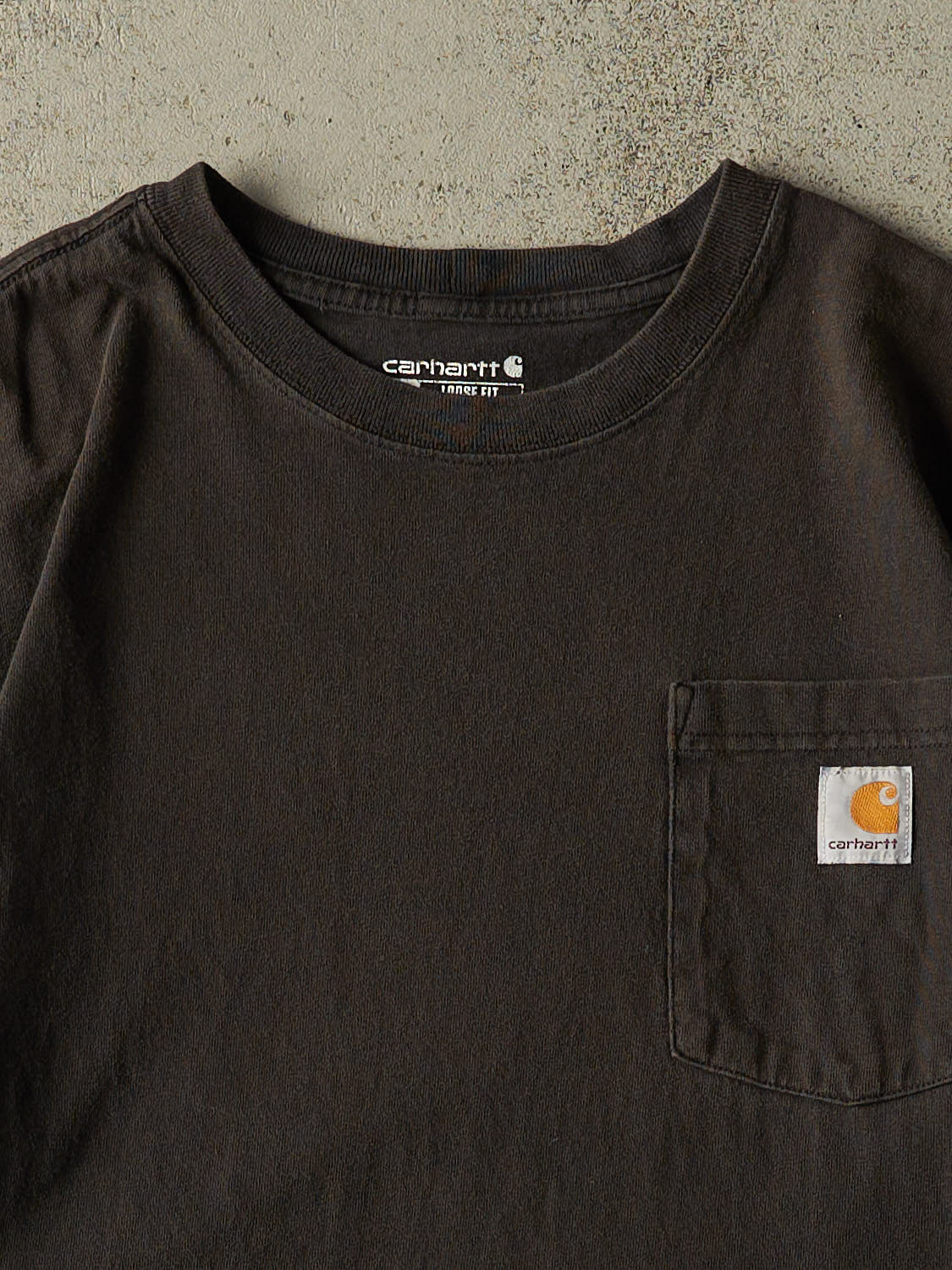 Vintage Y2K Faded Black Carhartt Pocket Tee (M/L)