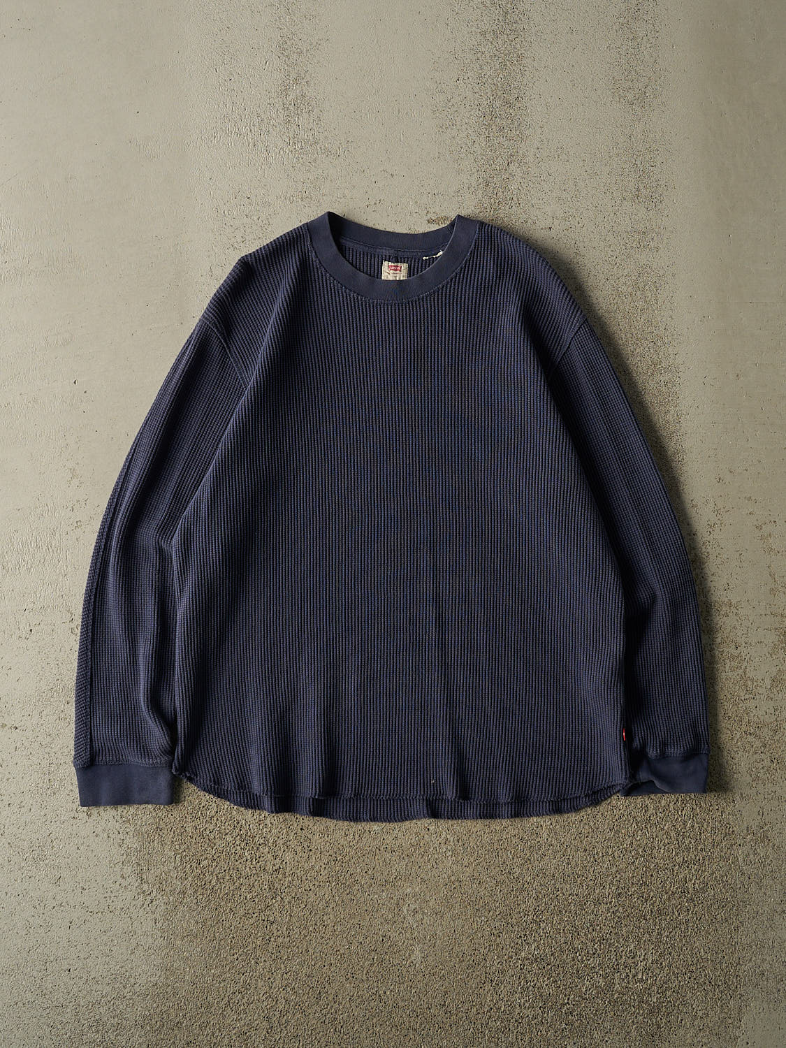 Vintage Y2K Navy Blue Levi's Thermal Long Sleeve (XL)