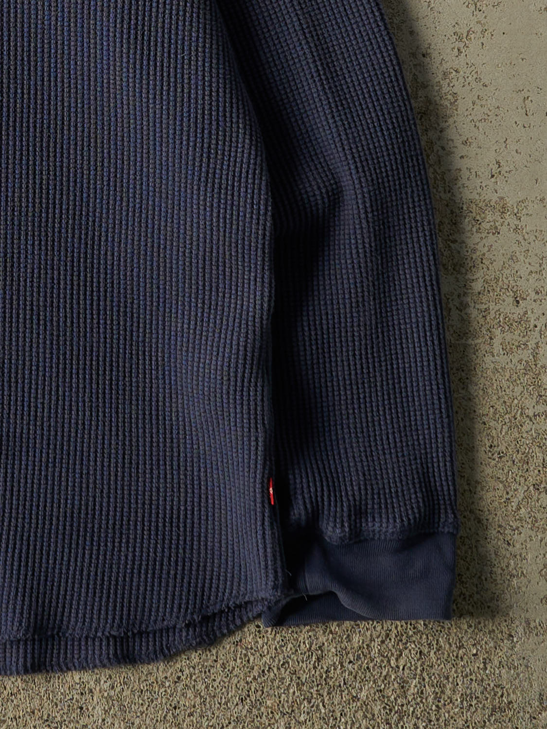 Vintage Y2K Navy Blue Levi's Thermal Long Sleeve (XL)