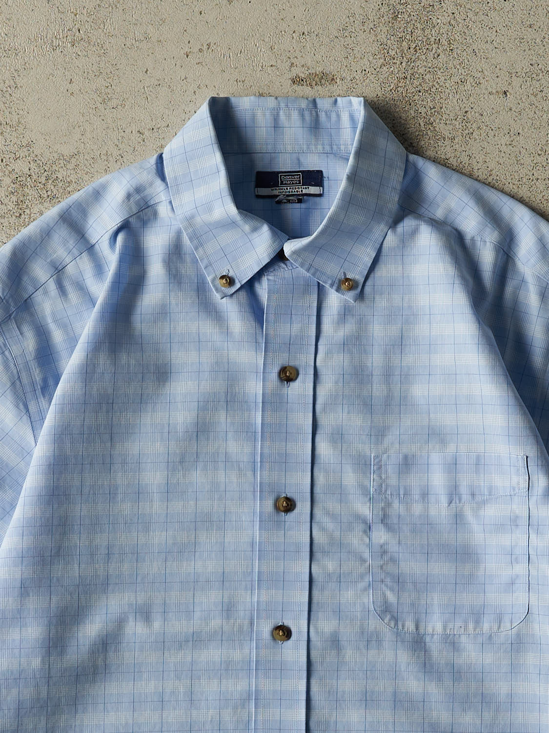 Vintage Y2K Blue Denver Hayes Button Up Cropped Tee (S/M)