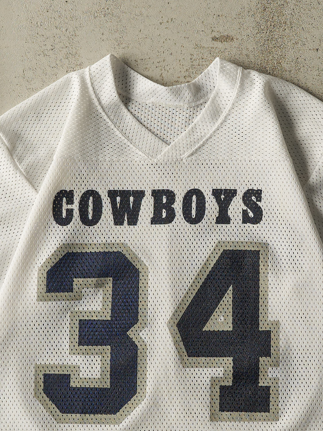 Vintage 90s White Dallas Cowboys #34 Cropped Jersey (M/L)