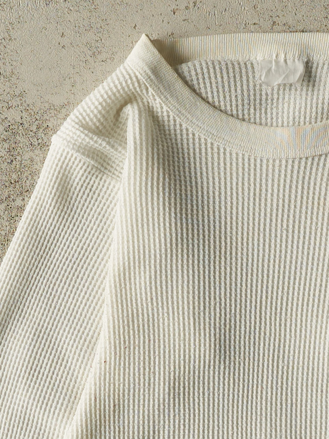 Vintage 90s White Thermal Long Sleeve (XXS)
