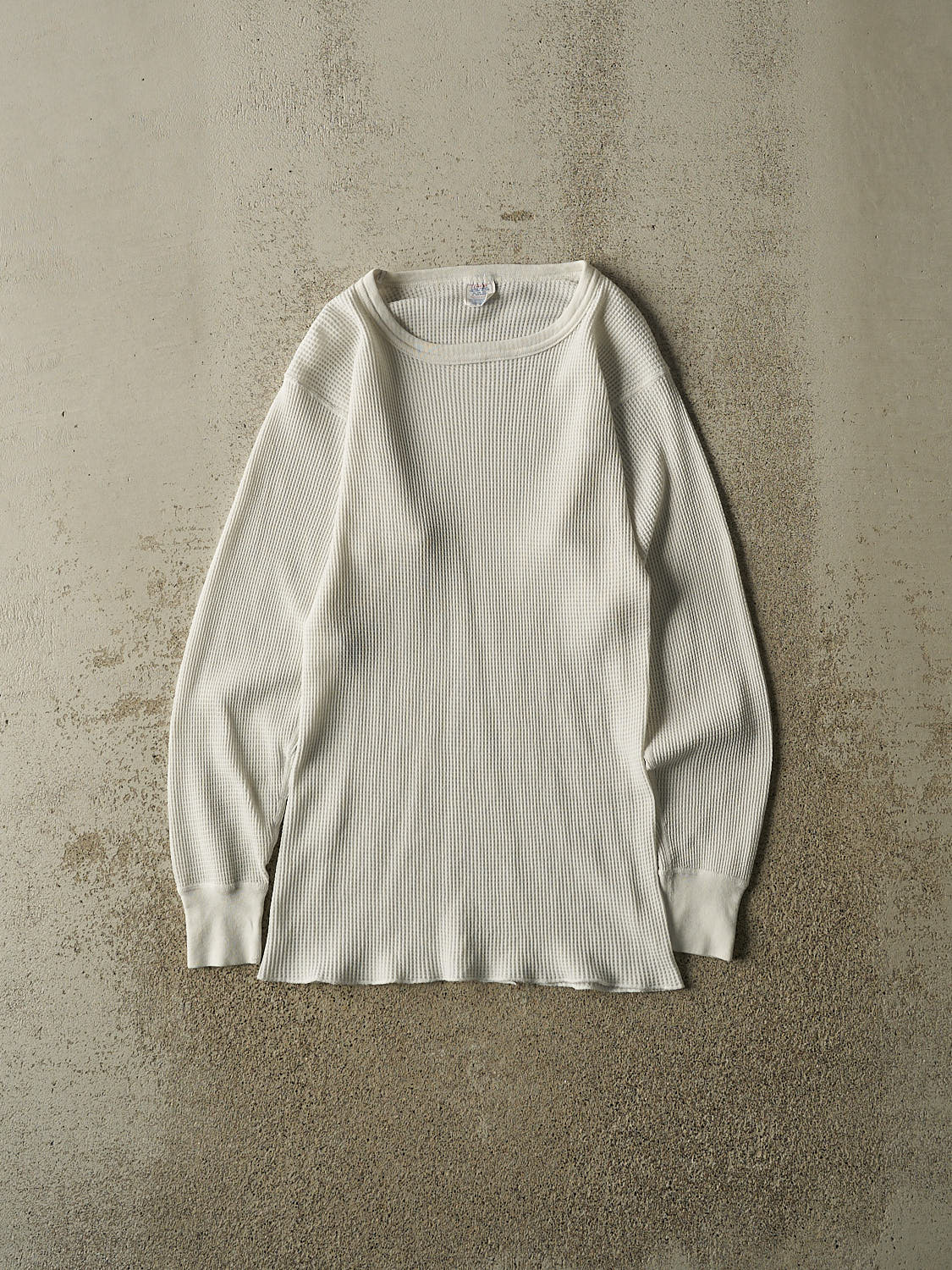 Vintage 90s White Thermal Long Sleeve (XS/S)