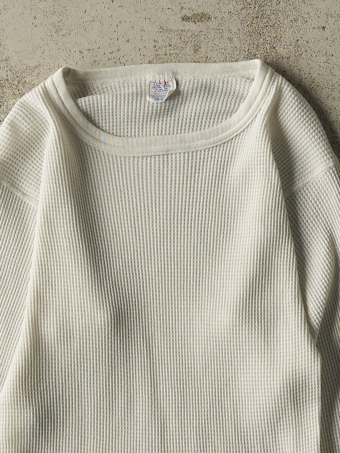 Vintage 90s White Thermal Long Sleeve (XS/S)