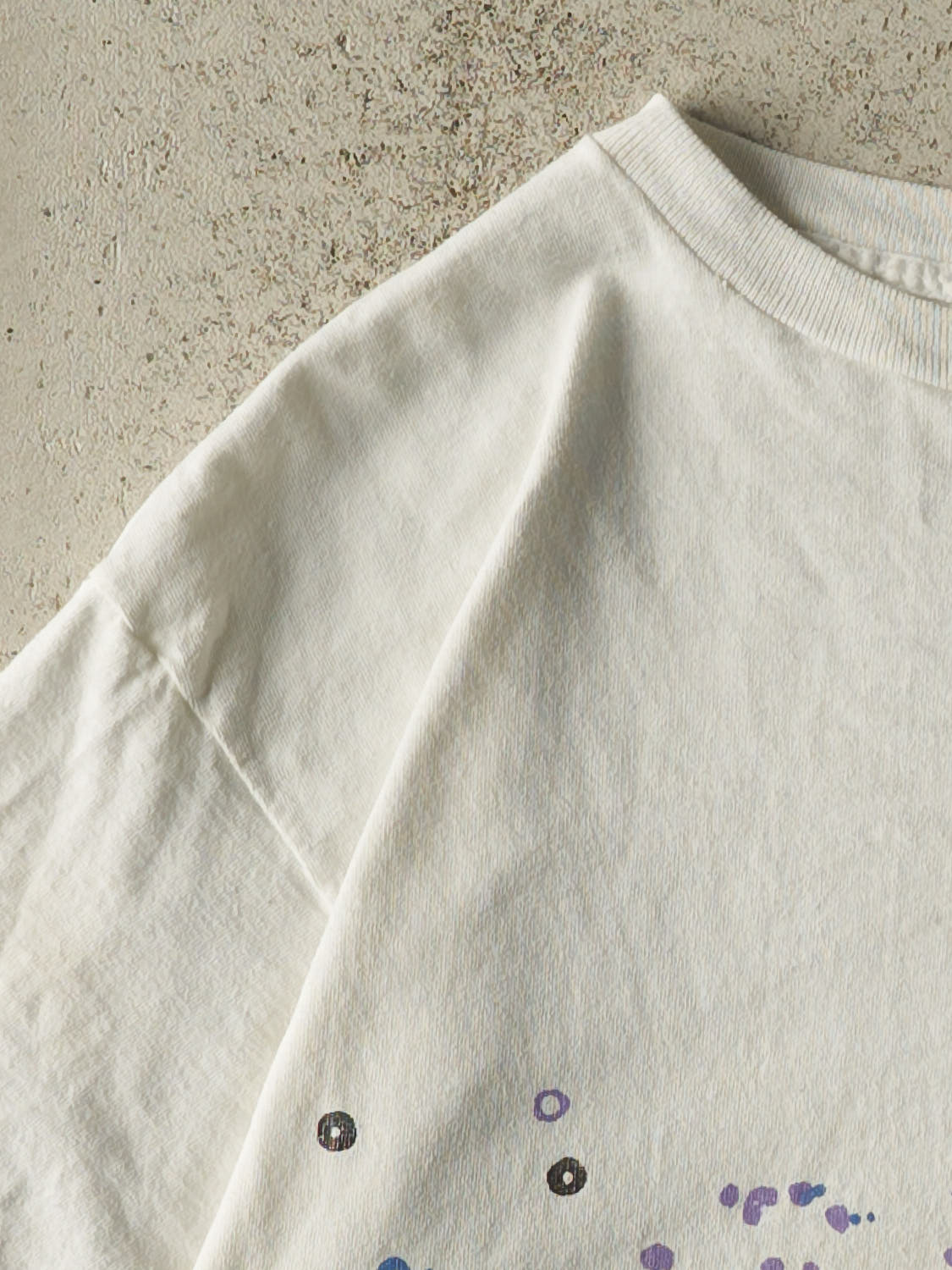 Vintage 90s White Cropped Surf Tee (XS)