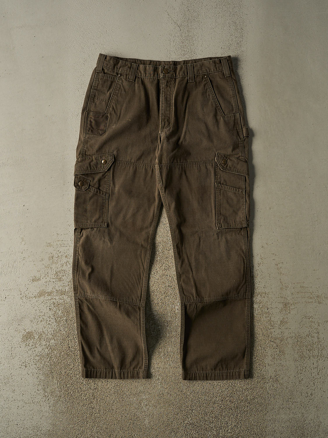 Vintage Y2K Brown Carhartt Double Knee Cargo Ripstop Carpenter Pants (36x31.5)