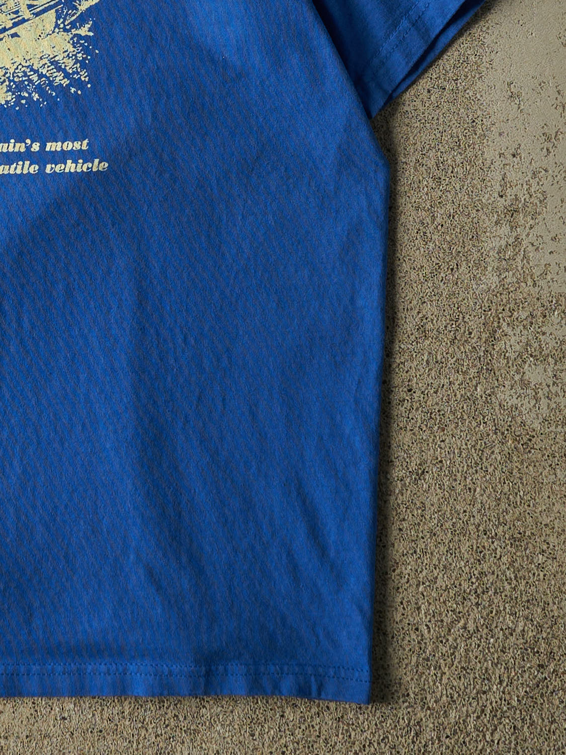 Vintage 90s Blue Land Rover "Go Anywhere, Do Anything" Tee (M)