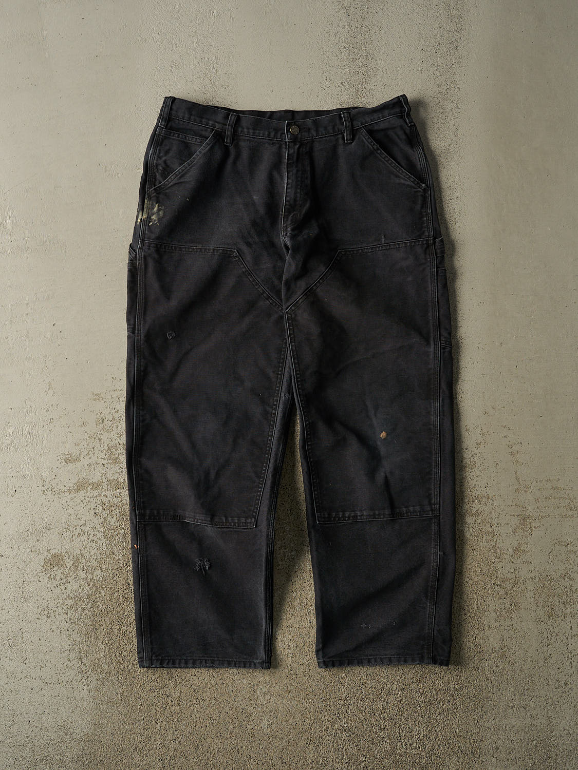 Vintage Y2K Faded Black Dakota Double Knee Carpenter Pants (35x31)