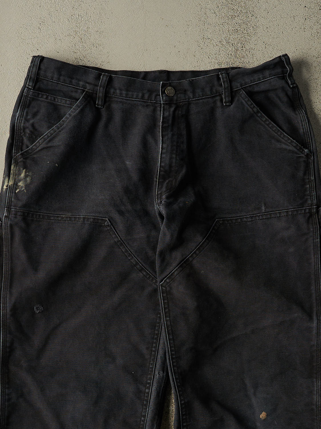 Vintage Y2K Faded Black Dakota Double Knee Carpenter Pants (35x31)