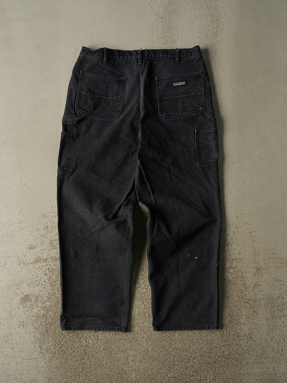 Vintage Y2K Faded Black Dakota Double Knee Carpenter Pants (35x31)