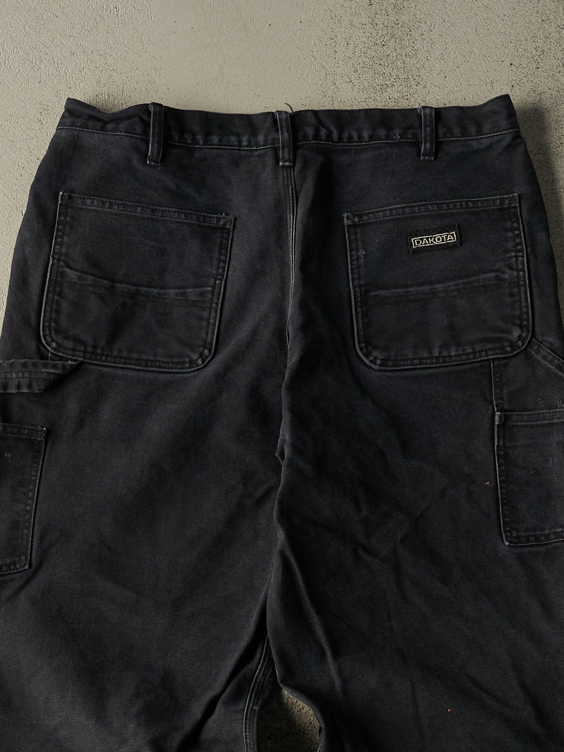 Vintage Y2K Faded Black Dakota Double Knee Carpenter Pants (35x31)
