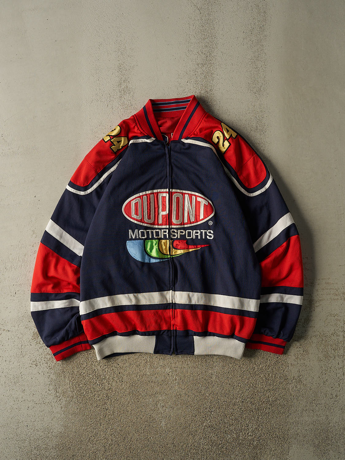 Vintage Y2K Navy Blue Jeff Gordon Nascar Reversible Jacket (XXL)