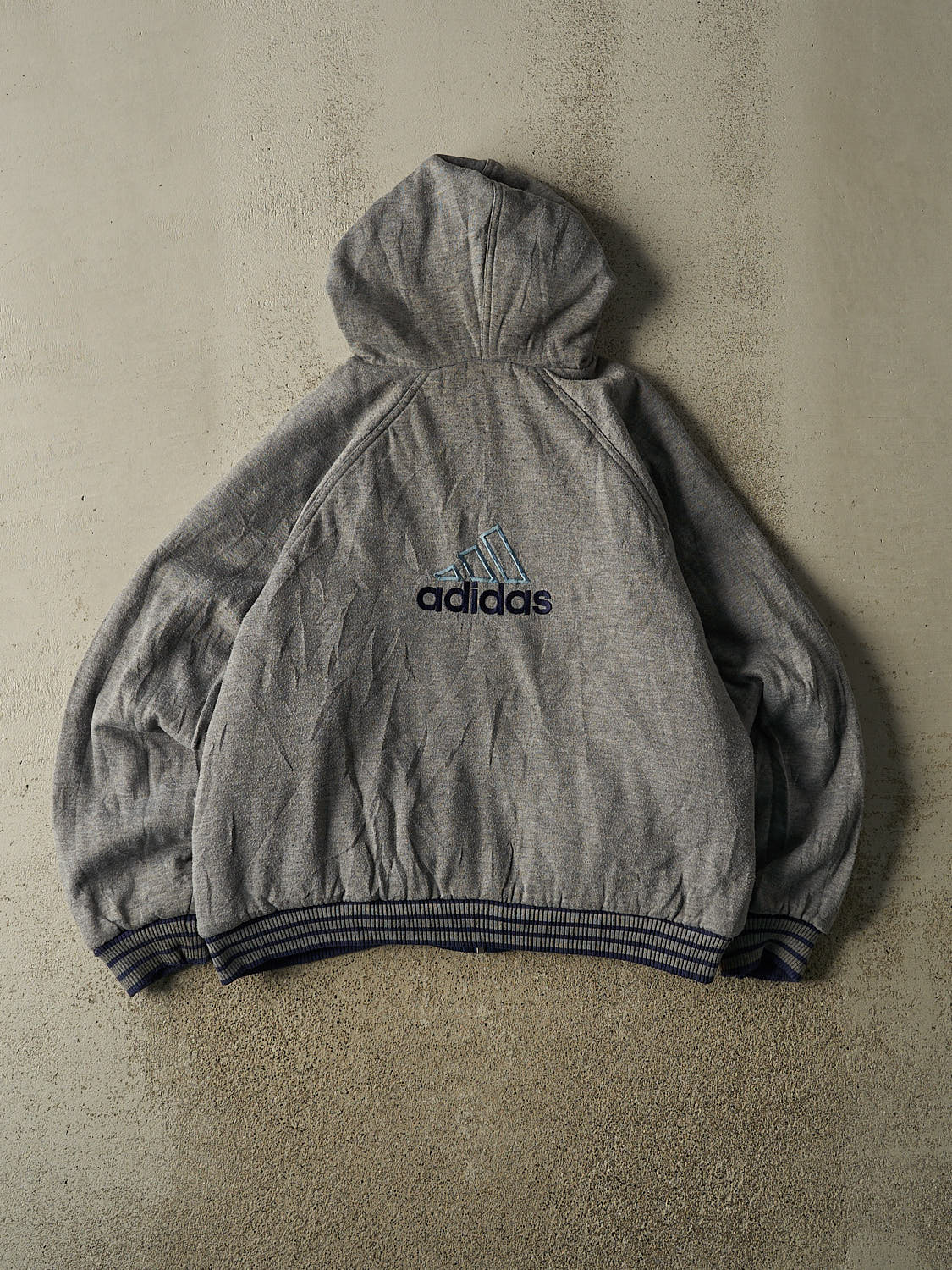 Vintage 90s Navy Blue Adidas Reversible Jacket (M/L)